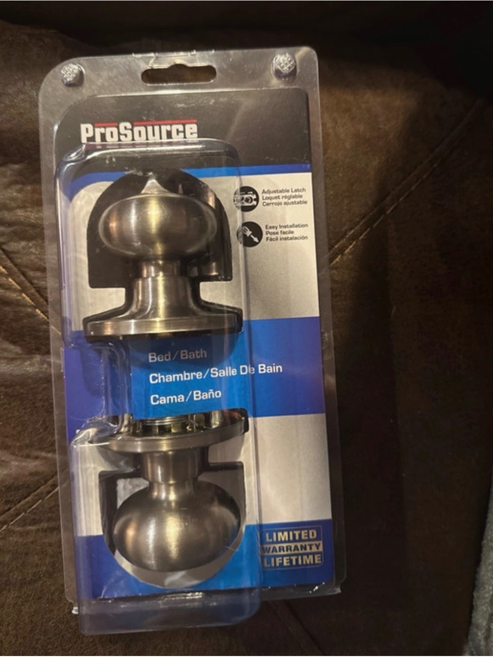 Satin Nickel Bed & Bath Door Knob - Satin Nickel